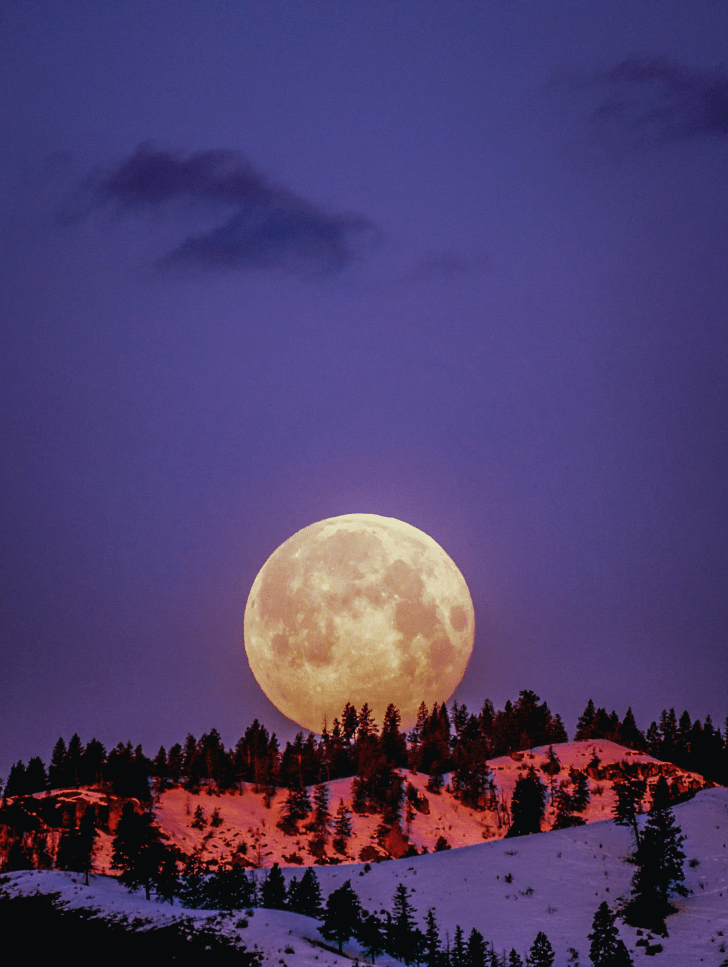 Full Moon representing Sattvic energy in astrology